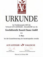 Urkunde 2005 Urkunde 2005