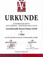 Urkunde 2012 Urkunde 2012